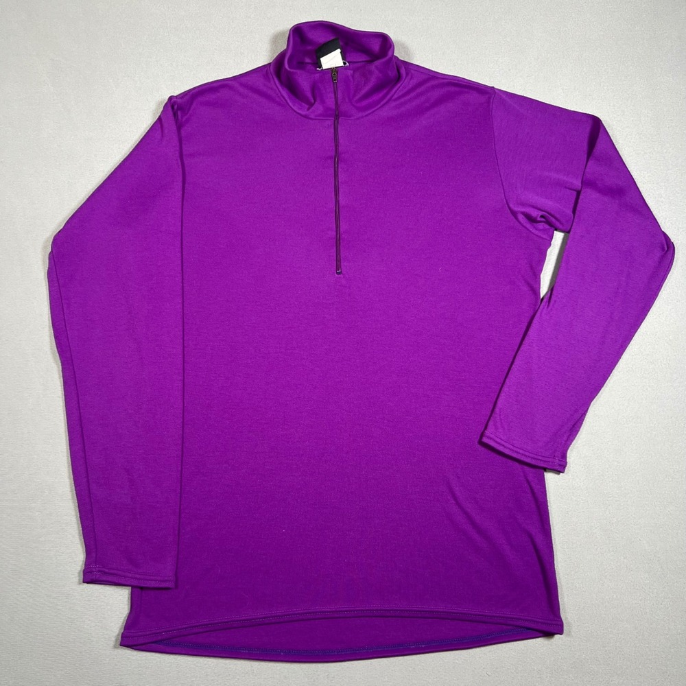 Patagonia Capilene Womens Small Purple Quarter Zip Pullover Base Layer USA Made